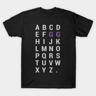 GG Alphabet Good Game T-Shirt